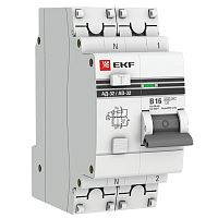 EKF Дифференциальный автомат АД-32 1P+N 16А/ 30А  (хар. B, AC, электронный, защита 270В) 4,5кА EKF PROxi (DA32-16-B-30-pro)