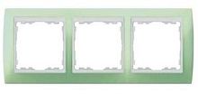 SIMON Рамка на 3 поста, S82, пастель зеленая - белый (82631-65)