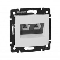 LEGRAND VALENA Розетка телефонная RJ11х2 в рамку белая (774439 )
