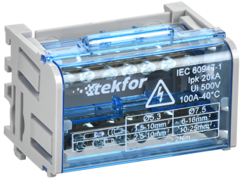 IEK TEKFOR Шины на DIN-рейку (кросс-модуль) ШНК 2х7 L+PEN  (TF-DN10-2-07-100)
