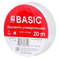 EKF Изолента ПВХ белая 15мм 20м (plc-iz-b-w)