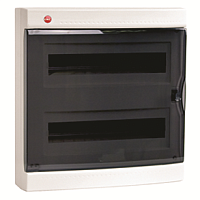 DKC Щит распределительный навесной ЩРн-П-36з IP41 пластиковый прозрачная дверь с клеммным блоком (84936)