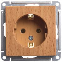 SCHNEIDER ELECTRIC W59 Розетка с заземлением без шторок, 16А, механизм, бук (RS16-154-8-86)