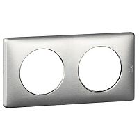 LEGRAND Рамка, двухпостовая, титан (68902 )