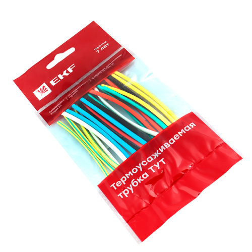 EKF Трубка термоусаживаемая ТУТ нг 4/2  (7 цветов по 3шт) 100мм  PROxima (tut-n-4)