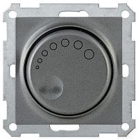 IEK СС10-1-1-Б Светорегулятор поворотный с индикацией 600Вт BOLERO антрацит IEK  (EDB11-0600-K95)
