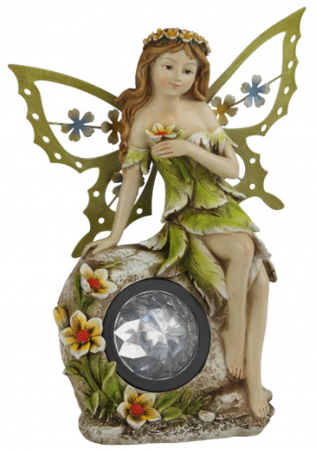 ЭРА Садовый светильник на солнечной батарее, полистоун, цветной, 27 см SL-RSN27-ELF  (Б0018809)