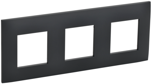 IEK SKANDY Рамка 3-местная SK-F03G графит  (SK-M32-K53)