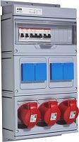 ABB Бокс MP16/3 с розетками в сборе IP44 пластик  (MP16/3)  (2CMA168996R1000)