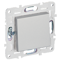 IEK SKANDY Выключатель 1-клавишный перекрестный 10А SK-V03S серебряный  (SK-V13-0-10-K23)