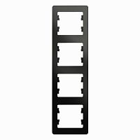 SCHNEIDER ELECTRIC GLOSSA Рамка 4 поста вертикальная антрацит (GSL000708)