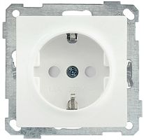 IEK РС14-1-0-Б Розетка с заземляющим контактом с защитной шторкой 16А BOLERO белая IEK  (ERB14-K01-16-1)