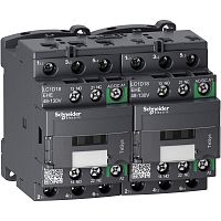 SCHNEIDER ELECTRIC Контактор реверсивный D 3P AC3 440В 18A катушка управления 48-130В AC/DC зажим под винт (LC2D18EHE)