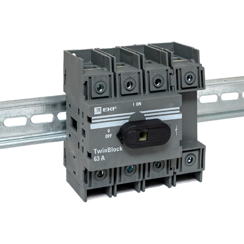 EKF Рубильник 63A 4P c рукояткой управления для прямой установки TwinBlock EKF (tb-63-4p-f) фото 2