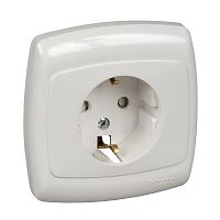 SCHNEIDER ELECTRIC РОНДО Розетка скрытая с заземлением в сборе 250В 16А белая (RS16-264-BI)