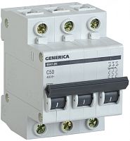 IEK Выключатель автоматический трехполюсный 50А C ВА47-29 GENERICA 4.5кА (MVA25-3-050-C)