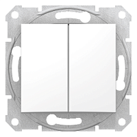 SCHNEIDER ELECTRIC Sedna Выключатель двухклавишный в рамку белый сх.5 (SDN0300121)