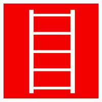 EKF Знак F 03 ''Пожарная лестница'' 200х200 мм, пластик с покрытием фотолюминесцентным ГОСТ Р 12.4.026-2001 (pn-f-03-f)