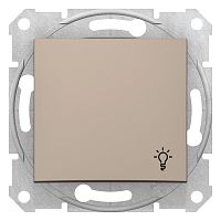 SCHNEIDER ELECTRIC Sedna Выключатель кнопочный символ Свет алюминий (SDN0900168)