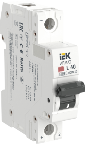 IEK ARMAT Автоматический выключатель M06N-DC 1P L 40А (AR-M06N-1-L040DC)