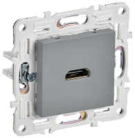 IEK SKANDY Розетка HDMI SK-H01Gr серый  (SK-H10-K03)