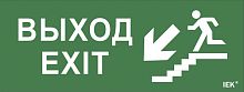 IEK Наклейка Выход/лестница вниз/фигура ДПА (LPC10-1-24-09-VLVNF)
