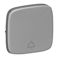 LEGRAND Valena ALLURE Лицевая панель для кнопочного выключателя символ Звонок алюминий (755017 )