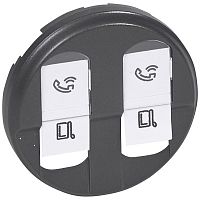 LEGRAND Celiane Лицевая панель розетки RJ45 2х067344/45 графит (067952 )