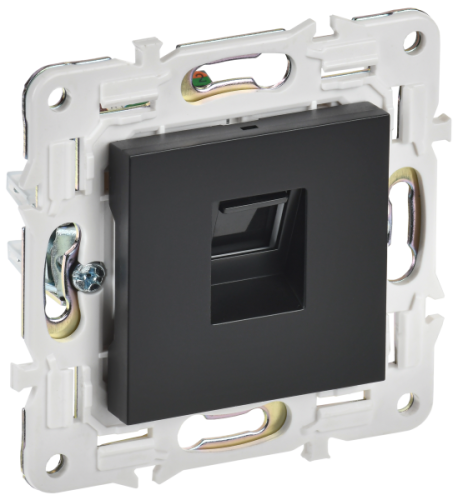 IEK SKANDY Розетка компьютерная RJ45 кат.6 SK-K02Bl черный  (SK-K10-2-K02)