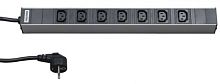 Блок розеток для 19 шкафов горизонтальный 7 IEC320 C13 16 A шнур 2.5м (29205)