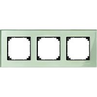 SCHNEIDER ELECTRIC Рамка 3 поста стеклянная изумруд (MTN404304)