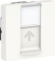 SCHNEIDER ELECTRIC Розетка UNICA MODULAR компьютерная RJ45 одиночная категория 6 UTP 2 модуля белый (NU341518)