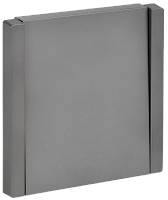 IEK FORTE&PIANO Выключатель 1-клавишный самовозвратный 10А FP510 сталь  (FP-V14-0-10-1-K46)