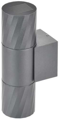 IEK Светильник уличный 5221 настенный 2хGU10 IP65 серый  (LT-UBU0-5221-GU10-2-K03)