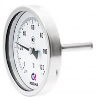 РОСМА Термометр биметаллический коррозионностойкий осевой - игла 150х4мм, БТ-23.220 0-200С кл.2.5 для изм (2381)