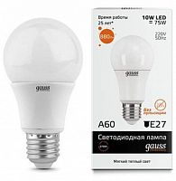 GAUSS Лампа светодиодная LED 10вт 230в Е27 теплый Elementary (23210)