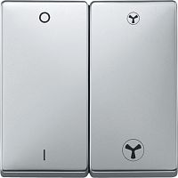 SCHNEIDER ELECTRIC Клавиша 2шт для механизма выключателя с символом Вентилятора алюминий (MTN411960)