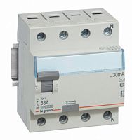 LEGRAND Выключатель дифференциального тока  (УЗО) 4п 63А 30мА TX3 АC (403010 )