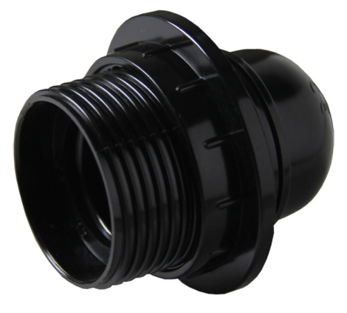 EKF Патрон карболитовый с кольцом Е27 черный PROxima (LHC-E27-r-s)