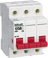 DEKRAFT Выключатель нагрузки 3п 125А ВН-102 DEKRAFT  (17019DEK)