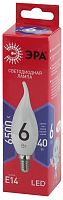 ЭРА Лампа светодиодная LED BXS-6W-865-E14 R   (диод, свеча на ветру, 6Вт, хол, E14)  (10/100/2800)  (Б0045344) ЭРА Лампа светодиодная LED BXS-6W-865-E14 R   (диод, свеча на ветру, 6Вт, хол, E14)  (10/100/2800)  (Б0045344)