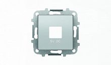 ABB Накладка для механизмов зарядного устройства USB 8185 SKY серебристый алюминий  (8585 PL)  (2CLA858500A1301)