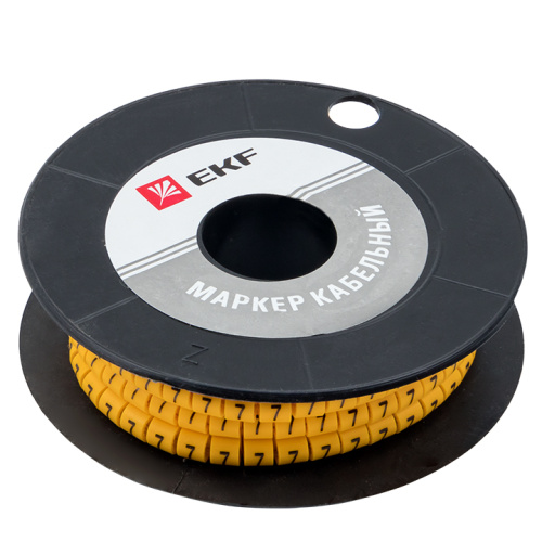 EKF Маркер кабельный 4.0кв.мм 7  (500ед)  (ЕС-2) (plc-KM-4-7) фото 3