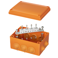 DKC Коробка пластиковая FS с кабельными вводами       иклеммниками,IP55,150х110х70мм, 8р, 450V,6A,4мм.к (FSB21804)
