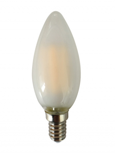 JAZZWAY Лампа сетодиодная декоративная LED 8w E14 4000K свеча матовая филамент 230/50  (5020887)