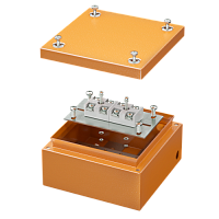 DKC Коробка стальная FS с гладкими стенками и клеммниками  IP66 150х150х80мм 4р  450V 20A 10мм.кв  нерж (FSK30410)