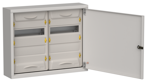 IEK TITAN 5 Корпус металлический ЩРн-48 (2х24) 460х570х140мм IP31 серый (одна дверь)  (TI5-50-N-2X024-31-7035)