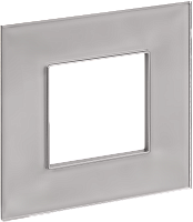 IEK SKANDY Рамка 1-местная SK-F21Sh стекло шампань  (SK-M12-G-K37)