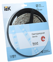 IEK Лента светодиодная LEDх30/м 5м 7.2w/m 12в IP65 холодный (LSR2-2-030-65-1-05)