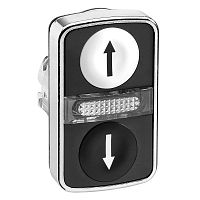 SCHNEIDER ELECTRIC Головка кнопки двойная с маркировкой + LED (ZB4BW7A1724)